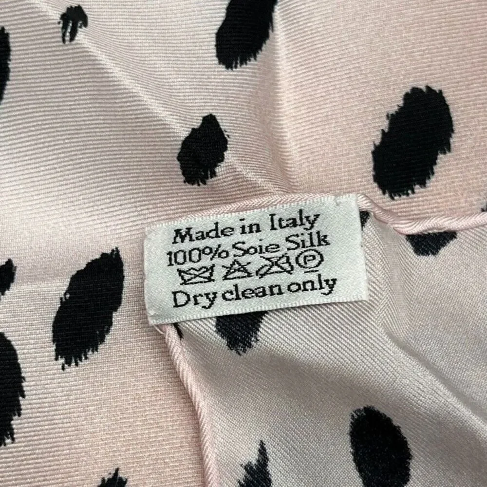 Dior White & Blue Leopard Printed Square 70 Scarf Women One Size NEW *